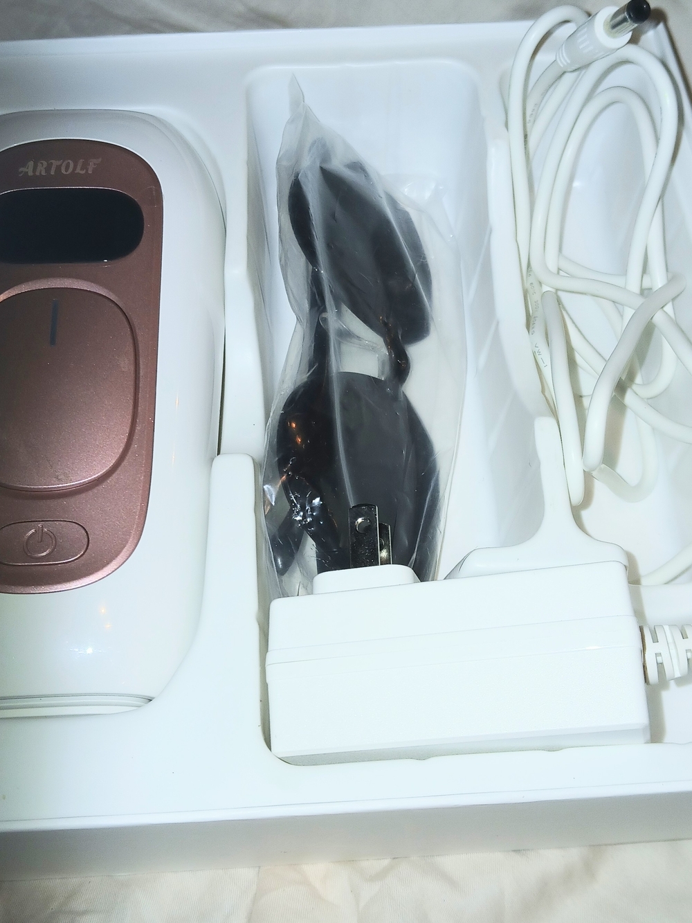 Rose Gold & White Women's Hair Removal Device